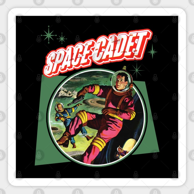 Space Cadet Outer Space Comic Book Style Vintage 50s 60s Magnet by Joaddo